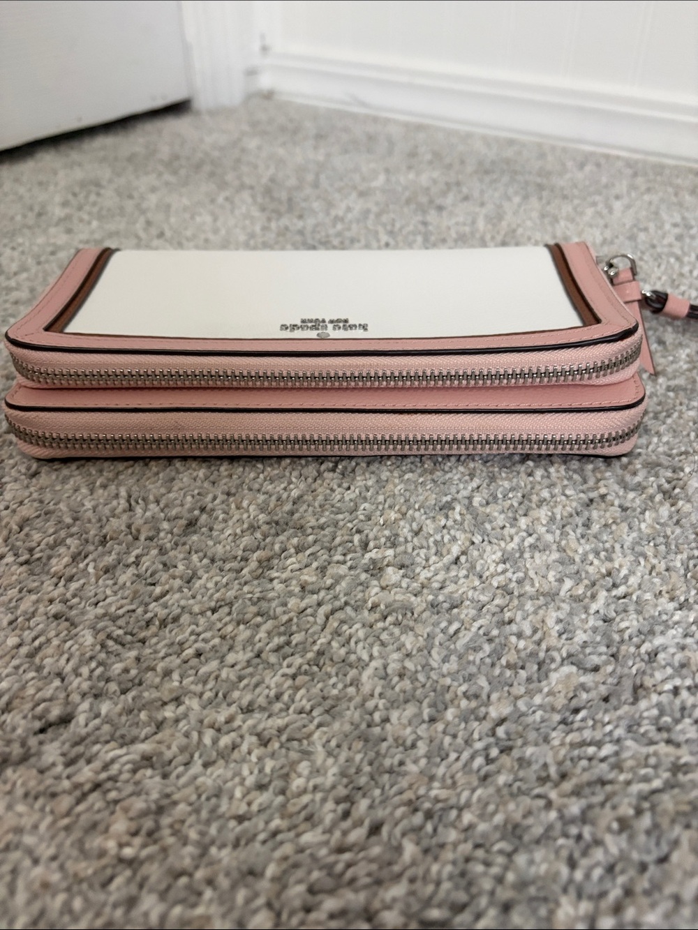 kate spade Pink and White Leather Wristlet Clutch - Picture 4 of 6